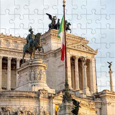 La statue équestre de Victor-Emmanuel II sur le monument du Vittoriano Puzzle