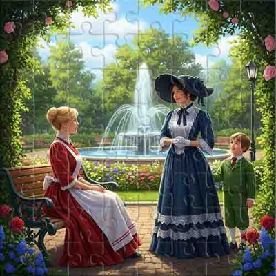 Ein Treffen im viktorianischen Park Puzzle
