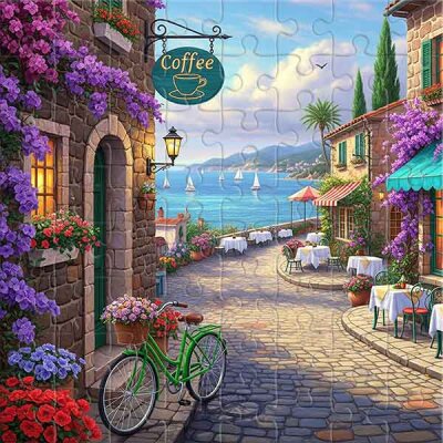 Café en la costa Rompecabezas