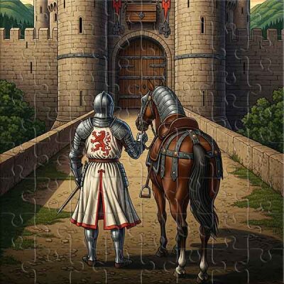 Knight and the Medieval Fortress Jigsaw Puzzle