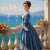 Lady in Blue and the Sailboats Jigsaw Puzzle Lady in Blue and the Sailboats Jigsaw Puzzle
