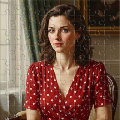 Portrait d'une dame près de la fenêtre Puzzle