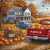 Pumpkin Farm in Autumn with Retro Cars Jigsaw Puzzle