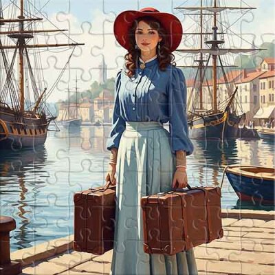 Warten auf eine Seereise Puzzle