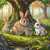 Rabbits in the autumn forest Jigsaw Puzzle Rabbits in the autumn forest Jigsaw Puzzle