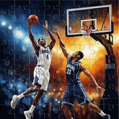 Adrenaline of a Basketball Duel Jigsaw Puzzle