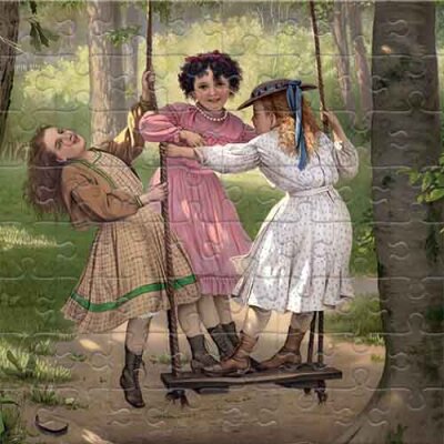 Three Friends on a Swing