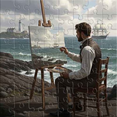 Kreative Inspiration am Leuchtturm Puzzle