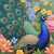 Royal Bird and Vibrant Flowers Jigsaw Puzzle