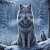 Lonely Wolf Under the Winter Moon Jigsaw Puzzle