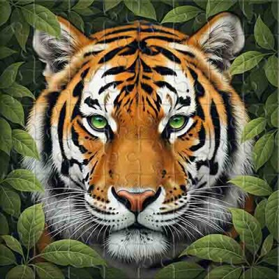 The Tiger's Watchful Gaze Jigsaw Puzzle