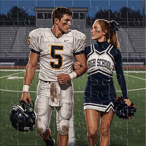 Sunset Over the School Stadium