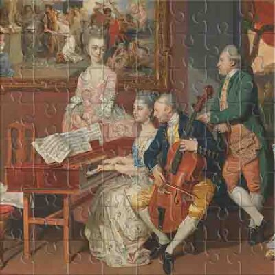 La Familia Gore con el 3er Conde Cowper (de Johann Zoffany) Rompecabezas
