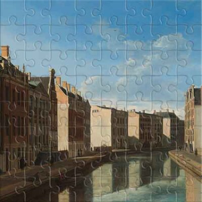 View of the Golden Bend of the Herengracht Canal (by Gerrit Berckheyde) Jigsaw Puzzle