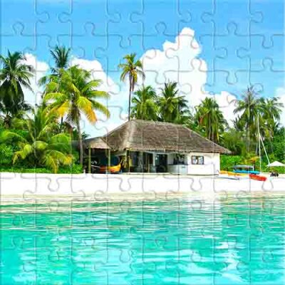 Beach Resort in the Maldives Jigsaw Puzzle
