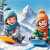Merry Races on Snow-Covered Slopes Jigsaw Puzzle