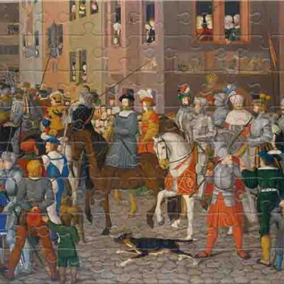 Entrada del rey Rodolfo de Habsburgo en Basilea en 1273 (Franz Pforr) Rompecabezas