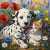 Amis Fluffly parmi les fleurs sauvages Puzzle