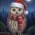 Christmas Owl Under a Full Moon Jigsaw Puzzle