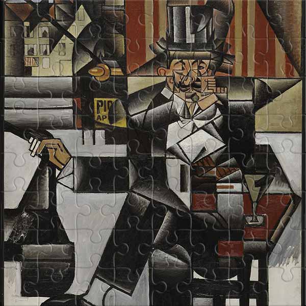 Mann in einem Café Puzzle