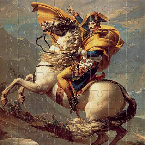 Bonaparte beim Überschreiten der Alpen am Großen Sankt Bernhard Puzzle