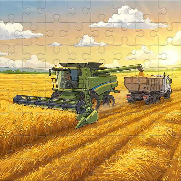 Im Einklang mit dem Feld Puzzle