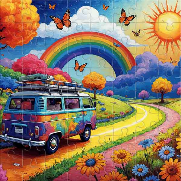 Bunte Reise Puzzle