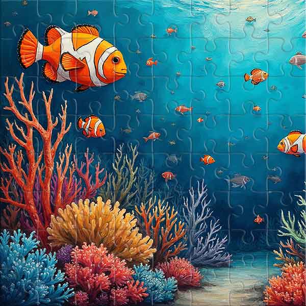 Regenbogen-Unterwasserwelt Puzzle
