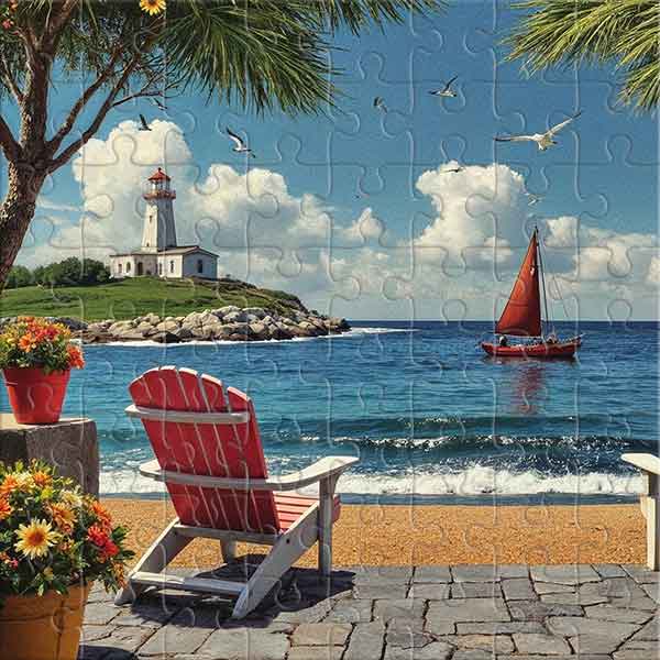 Sommerurlaub am Meer Puzzle