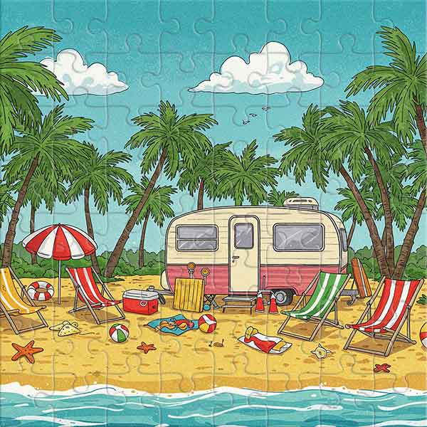 Tropischer Strandurlaub Puzzle
