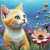 Little Kitten in a Flower Garden Jigsaw Puzzle Little Kitten in a Flower Garden Jigsaw Puzzle