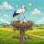 Stork’s Nest Above the Meadows Jigsaw Puzzle Stork’s Nest Above the Meadows Jigsaw Puzzle