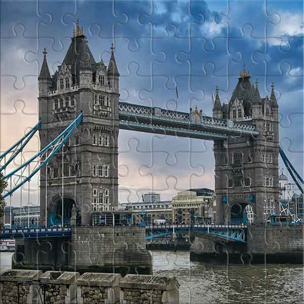 Die Tower Bridge im Abendlicht Puzzle