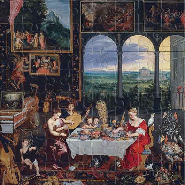 Die Sinne des Hörens, Tastens und Schmeckens Puzzle
