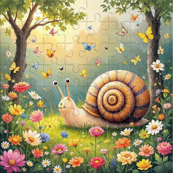 Die Schnecke im Schmetterlingsland Puzzle