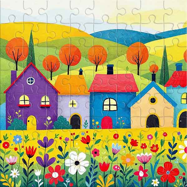 Wo Häuser wie Blumen blühen Puzzle