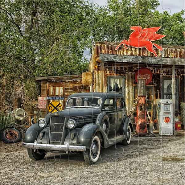 Automobilklassiker und der Geist der Route 66 Puzzle