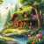 Forest House by the Stream Jigsaw Puzzle Forest House by the Stream Jigsaw Puzzle