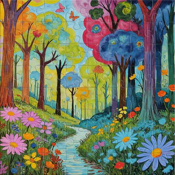 Wald der Wunder und bunten Träume Puzzle