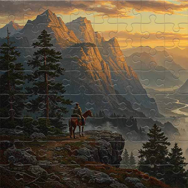 Über dem Bergtal Puzzle
