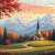 Autumn Landscape with Church Jigsaw Puzzle Autumn Landscape with Church Jigsaw Puzzle