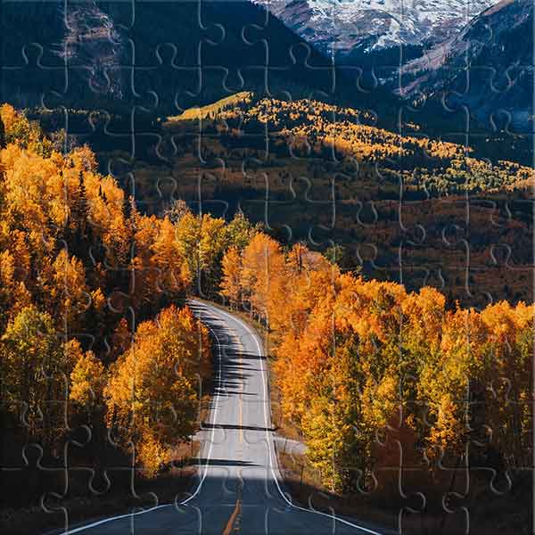 Herbstliche Route Puzzle