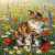 Mother Cat and Kittens in a Blooming Field Jigsaw Puzzle Mother Cat and Kittens in a Blooming Field Jigsaw Puzzle