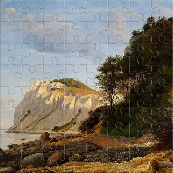 View of the Cliffs of Møn (by P. C. Skovgaard) Jigsaw Puzzle