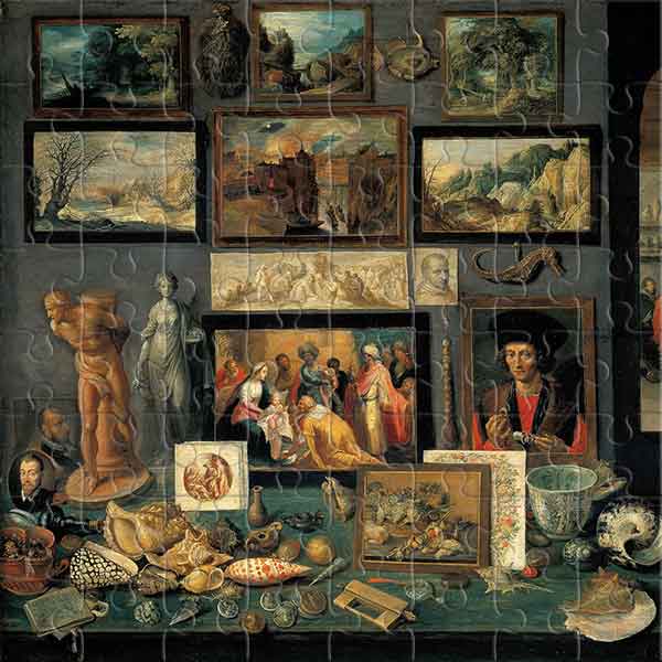 Chamber of Art and Curiosities (by Frans Francken the Younger) Jigsaw Puzzle