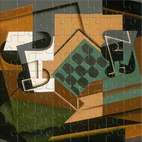 Chessboard, Glass, and Dish (by Juan Gris) Jigsaw Puzzle