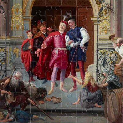 Polnischer Adel in Danzig (von Wilhelm August Stryowski) Puzzle