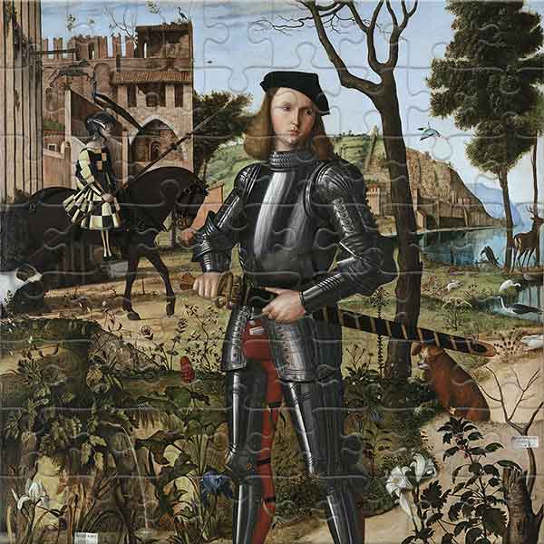 Portrait of a Knight (by Vittore Carpaccio) Jigsaw Puzzle