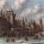 Winter landscape with figures skating and sledging on a frozen moat by a fortified town (by Thomas Heeremans) Jigsaw Puzzle Winter landscape with figures skating and sledging on a frozen moat by a fortified town (by Thomas Heeremans) Jigsaw Puzzle