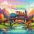 Bright Locomotive on the Bridge Jigsaw Puzzle